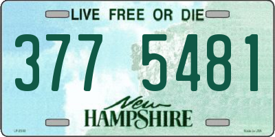 NH license plate 3775481