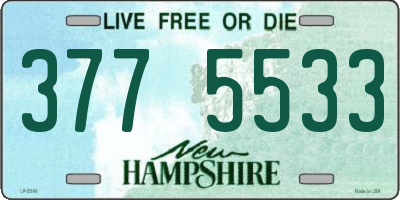 NH license plate 3775533