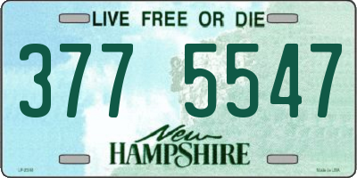 NH license plate 3775547