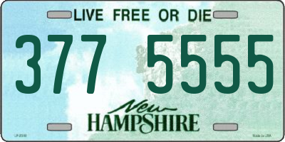 NH license plate 3775555