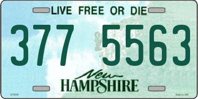 NH license plate 3775563
