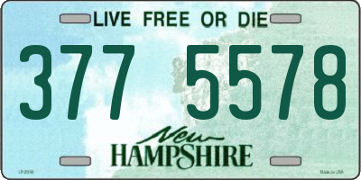 NH license plate 3775578