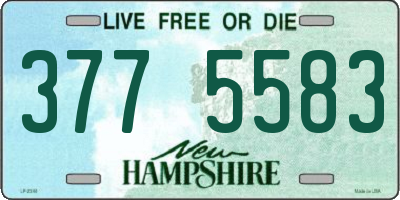 NH license plate 3775583