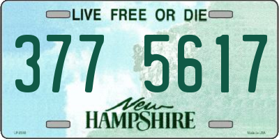 NH license plate 3775617