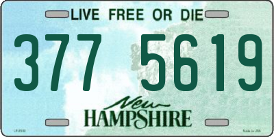 NH license plate 3775619