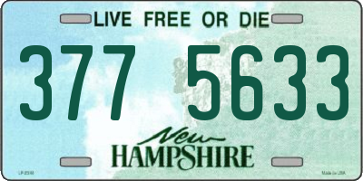 NH license plate 3775633