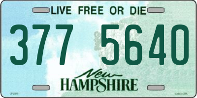 NH license plate 3775640