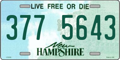 NH license plate 3775643