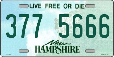 NH license plate 3775666