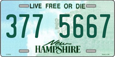 NH license plate 3775667