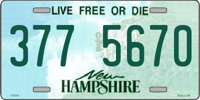 NH license plate 3775670
