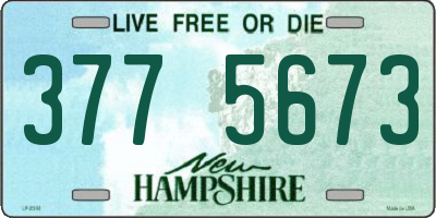NH license plate 3775673