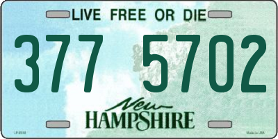 NH license plate 3775702