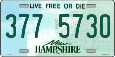 NH license plate 3775730