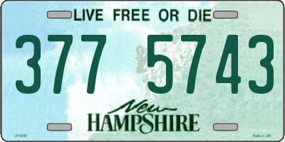 NH license plate 3775743