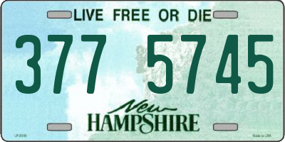 NH license plate 3775745