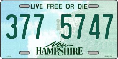 NH license plate 3775747