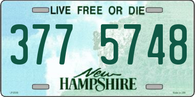 NH license plate 3775748