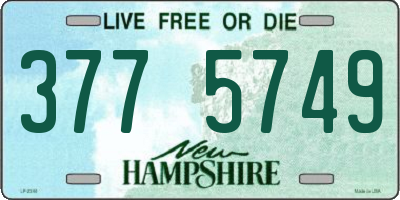 NH license plate 3775749
