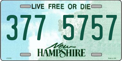 NH license plate 3775757