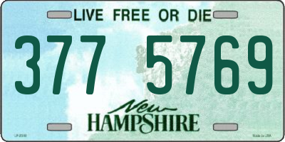 NH license plate 3775769