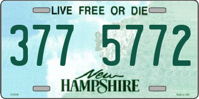 NH license plate 3775772