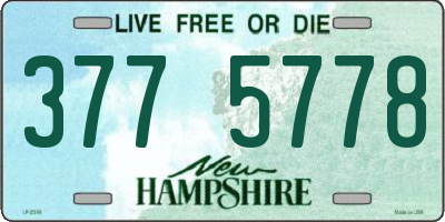 NH license plate 3775778