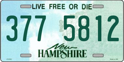 NH license plate 3775812