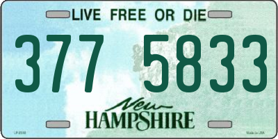 NH license plate 3775833