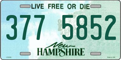 NH license plate 3775852