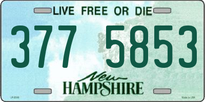NH license plate 3775853