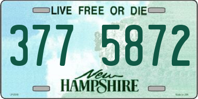 NH license plate 3775872