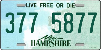 NH license plate 3775877