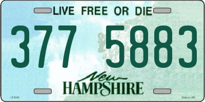 NH license plate 3775883