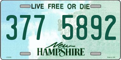 NH license plate 3775892