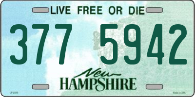 NH license plate 3775942
