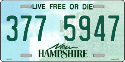 NH license plate 3775947