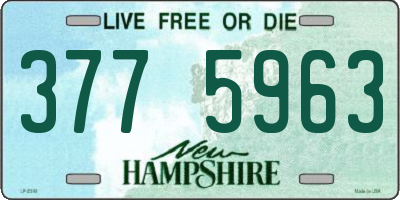NH license plate 3775963