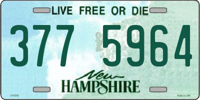 NH license plate 3775964