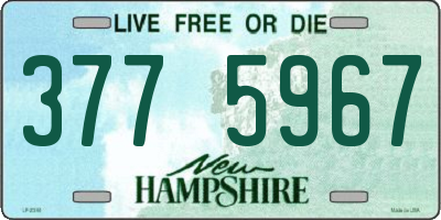 NH license plate 3775967
