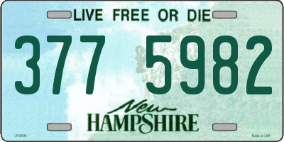 NH license plate 3775982