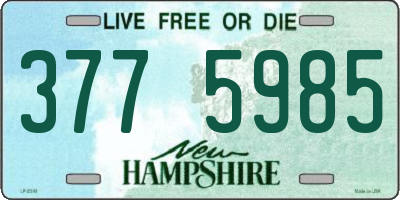 NH license plate 3775985