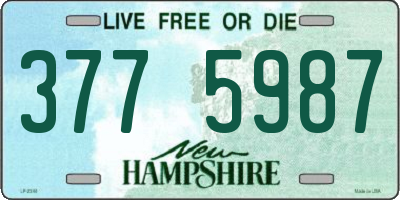 NH license plate 3775987