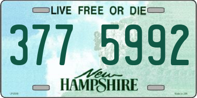 NH license plate 3775992
