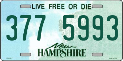 NH license plate 3775993