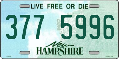 NH license plate 3775996