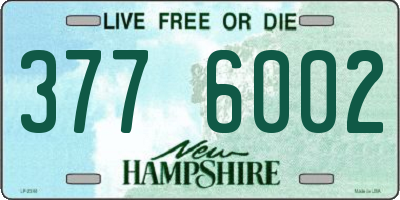 NH license plate 3776002