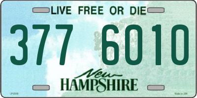 NH license plate 3776010
