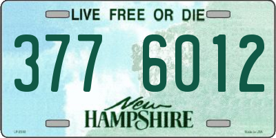 NH license plate 3776012