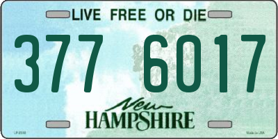 NH license plate 3776017